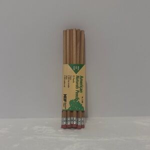 Vintage Eberhard Faber American Naturals #2 HB Pencils Natural Wood 12 Pencils